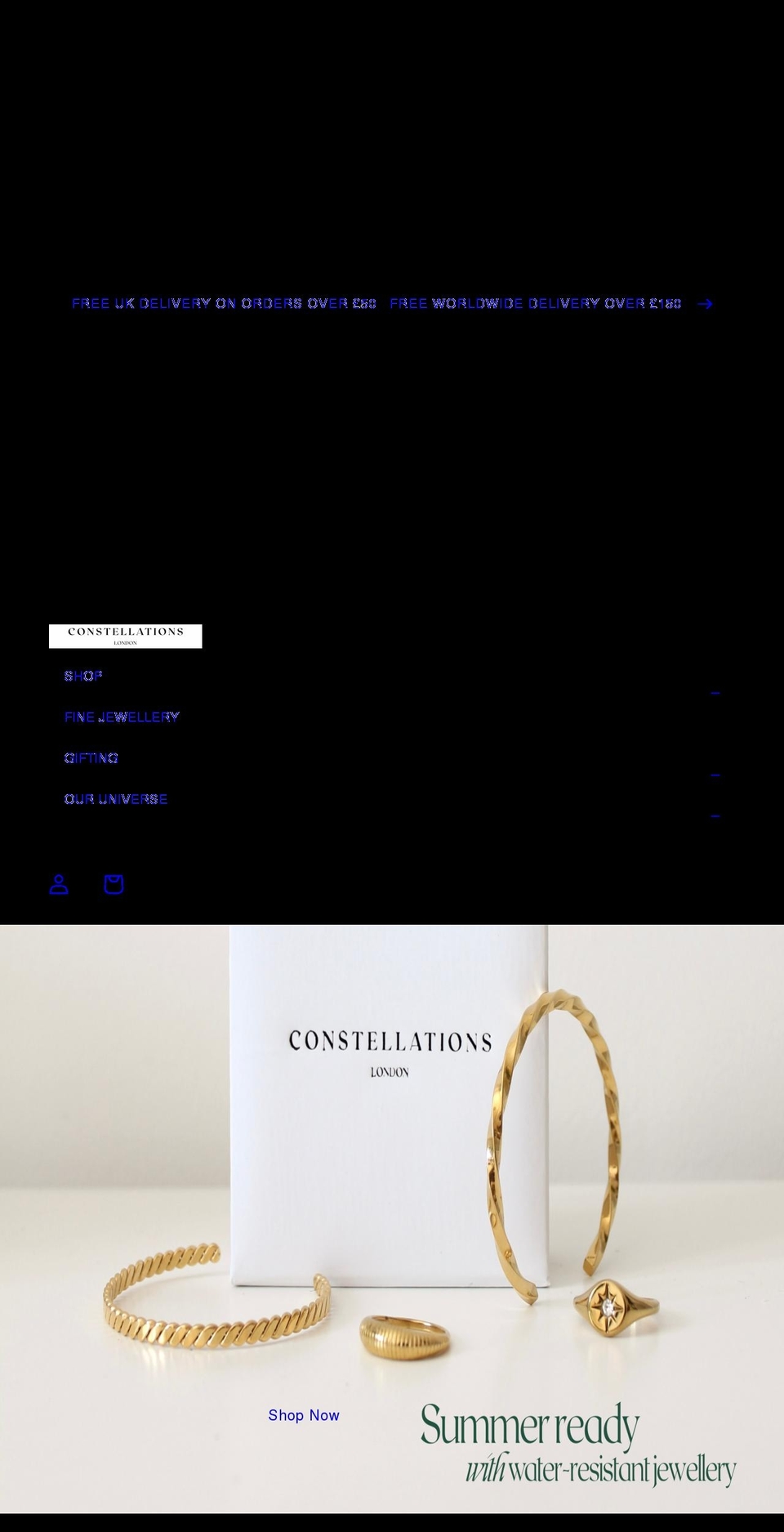 constellationslondon.com shopify website screenshot