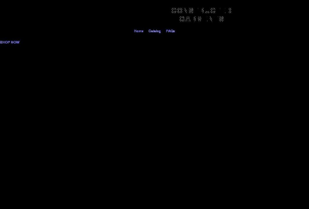 constructed-garments.com shopify website screenshot
