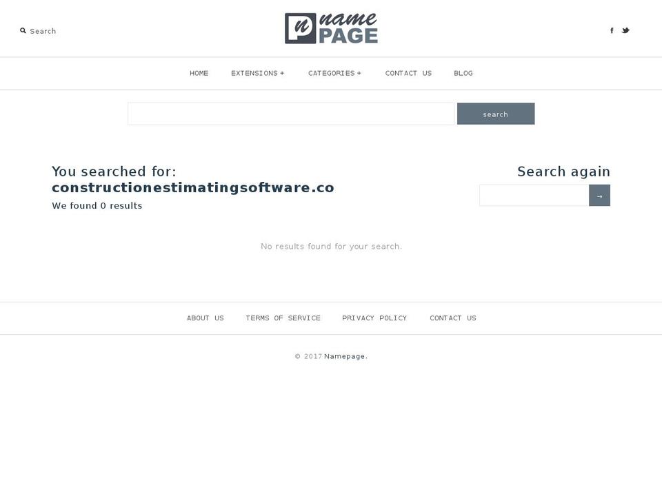 constructionestimatingsoftware.co shopify website screenshot