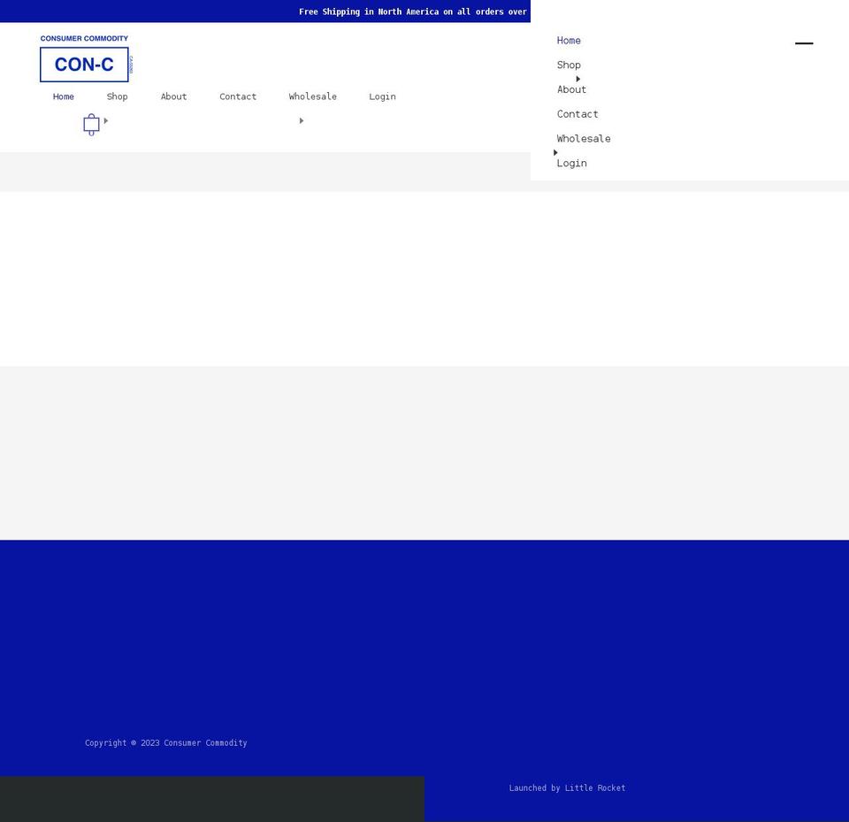 consumercommodity.com shopify website screenshot