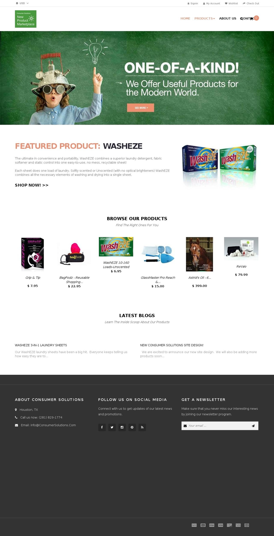 consumersolutions.biz shopify website screenshot