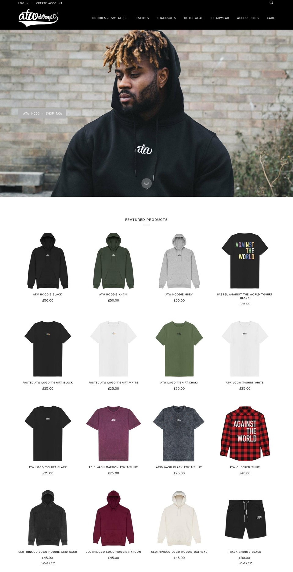 contactagainsttheworld.com — Shopify storefront screenshot