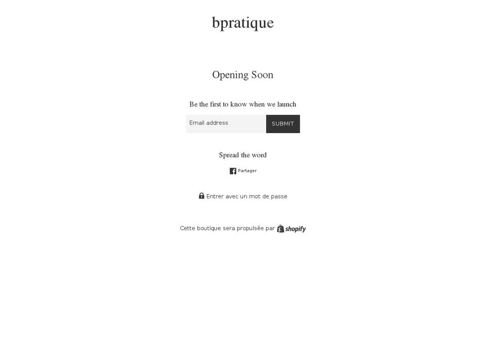 contactbpratique.com — Shopify storefront screenshot