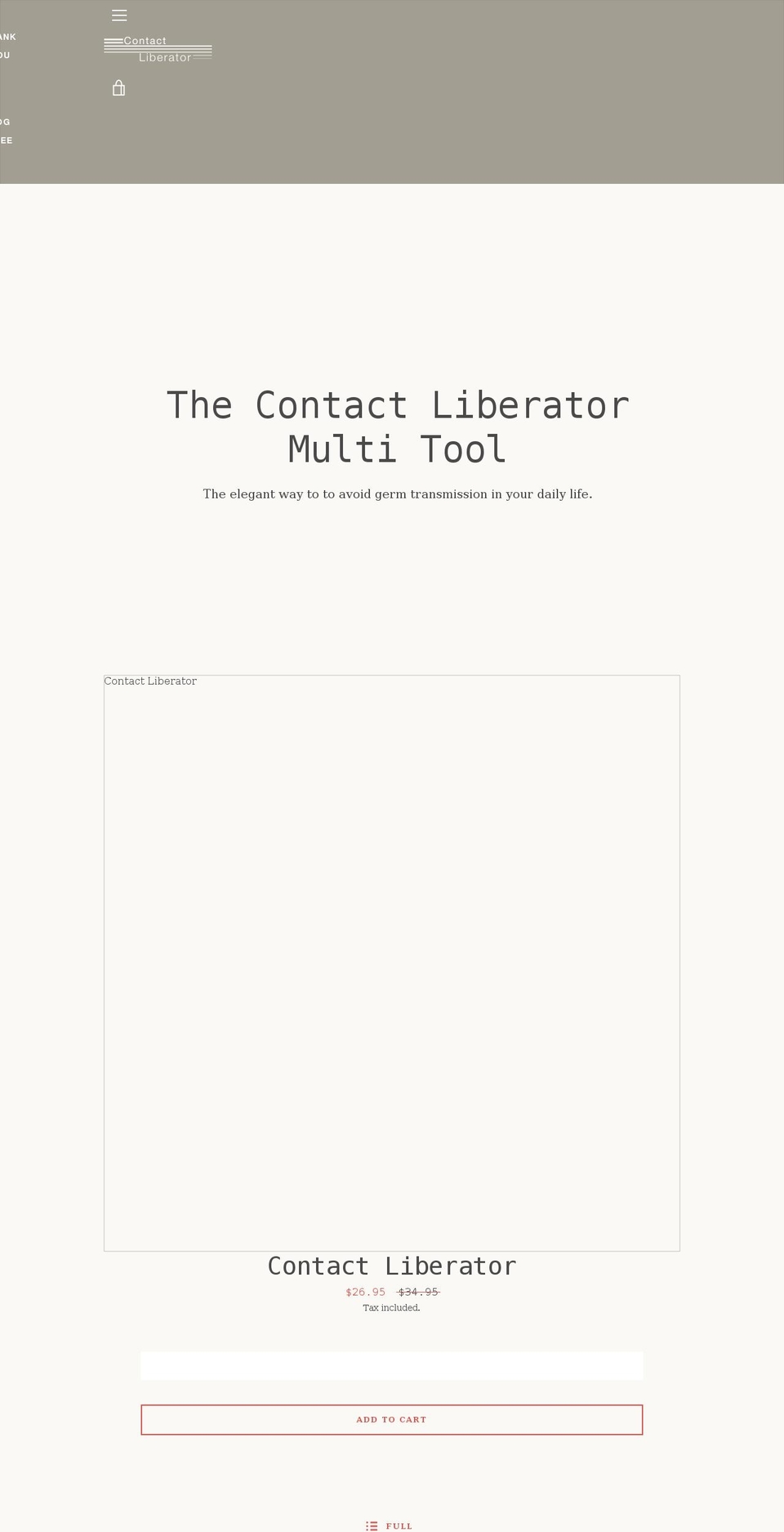 contactliberator.com shopify website screenshot