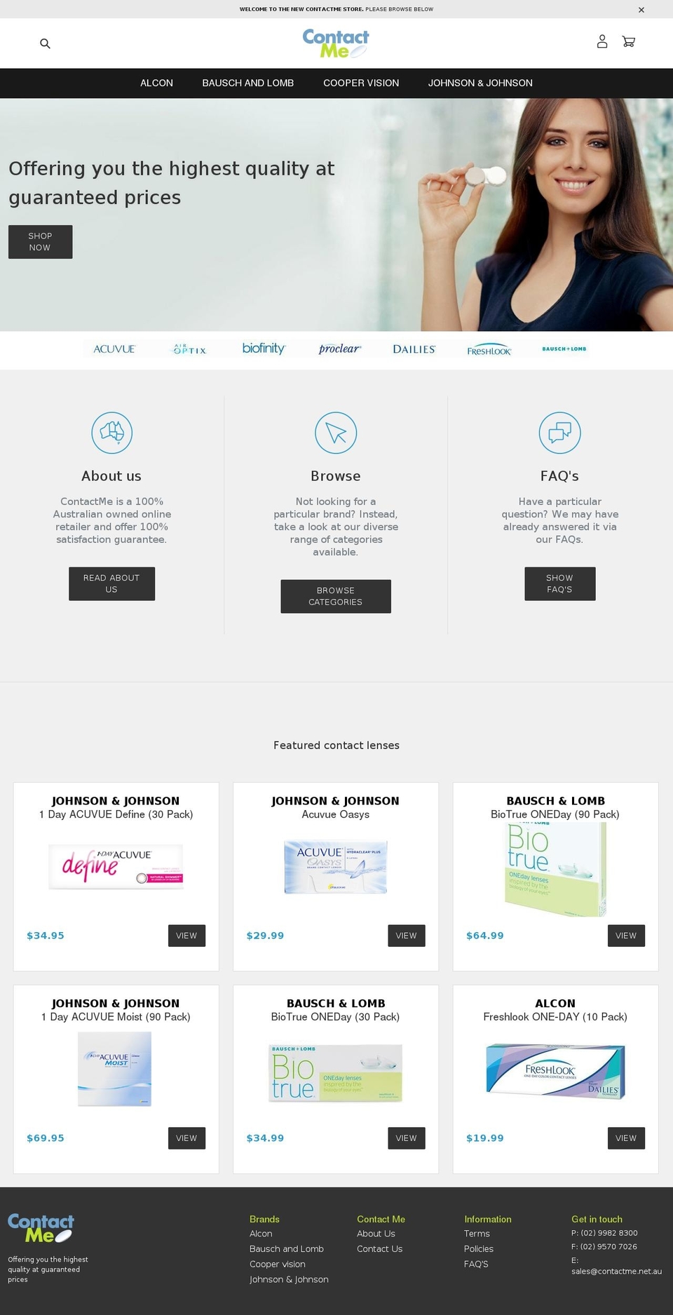 contactme.net.au shopify website screenshot