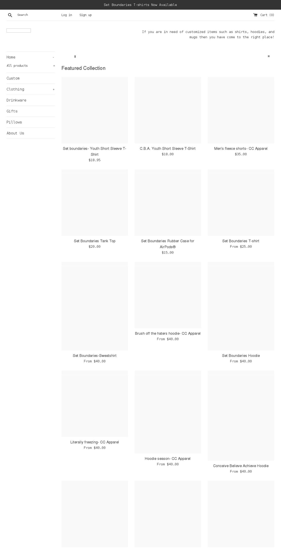 contagiouscreations.org shopify website screenshot