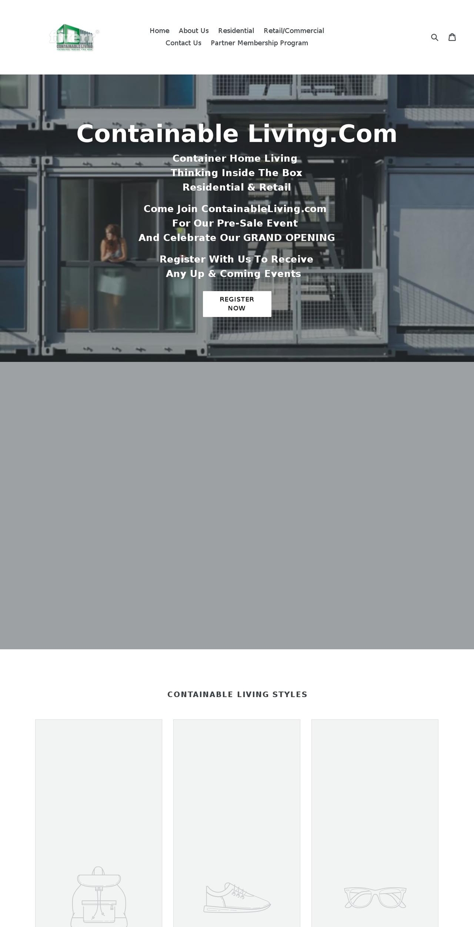 containableliving.com — Shopify storefront screenshot