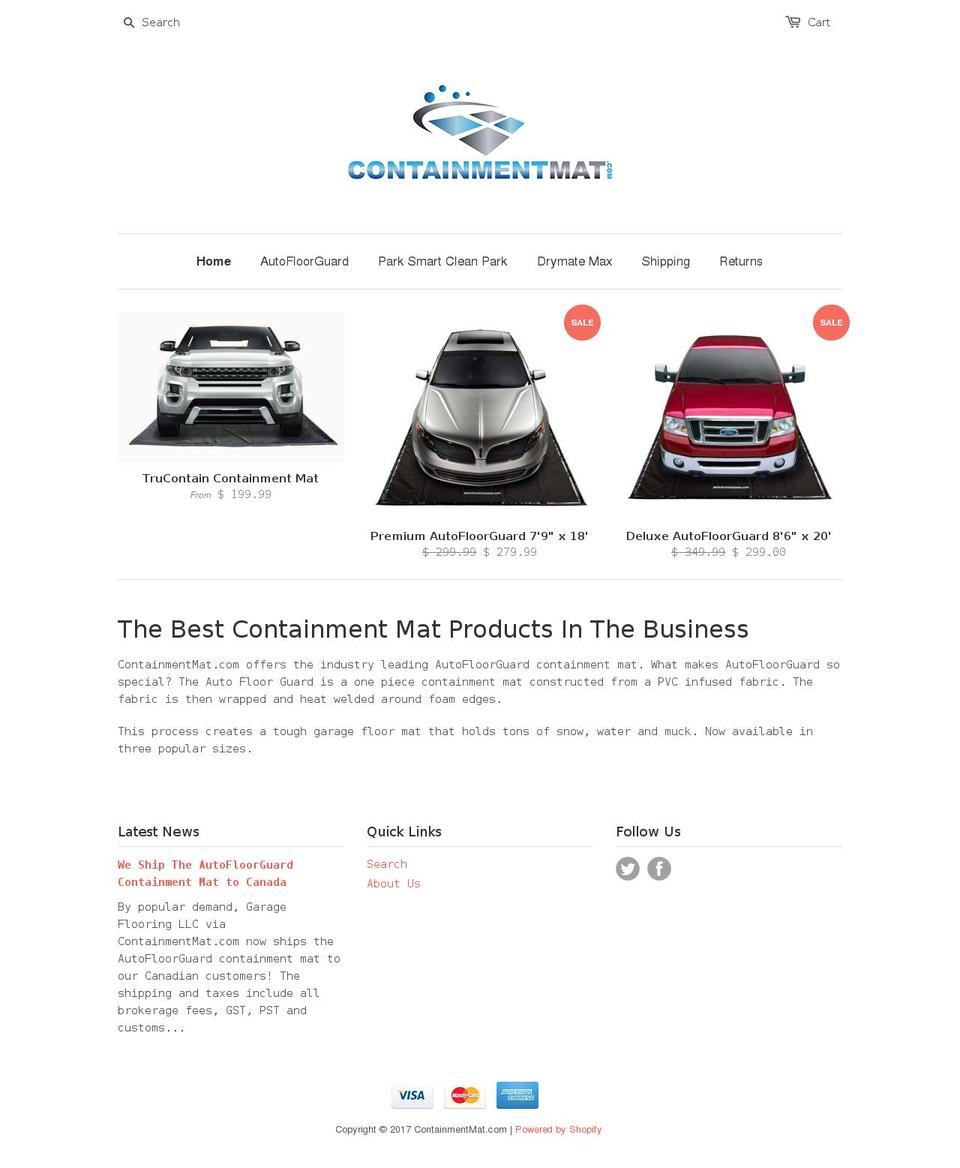 containmentmat.com shopify website screenshot