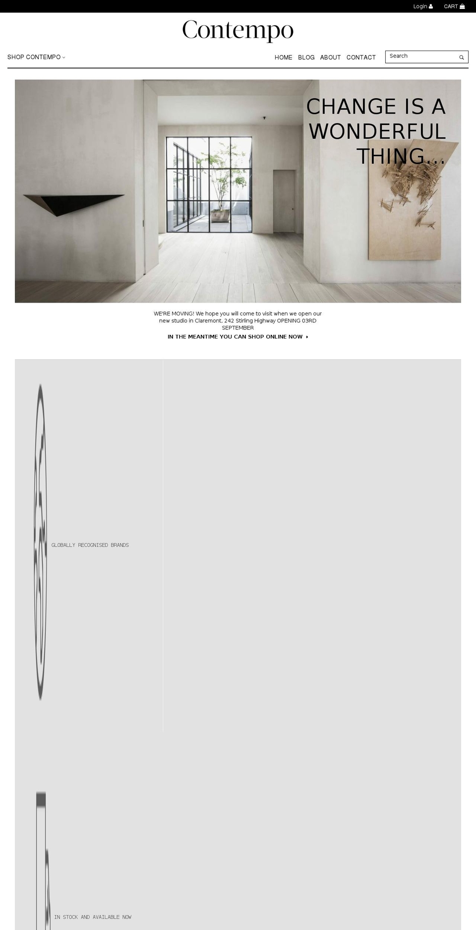 contempocollection.com.au shopify website screenshot