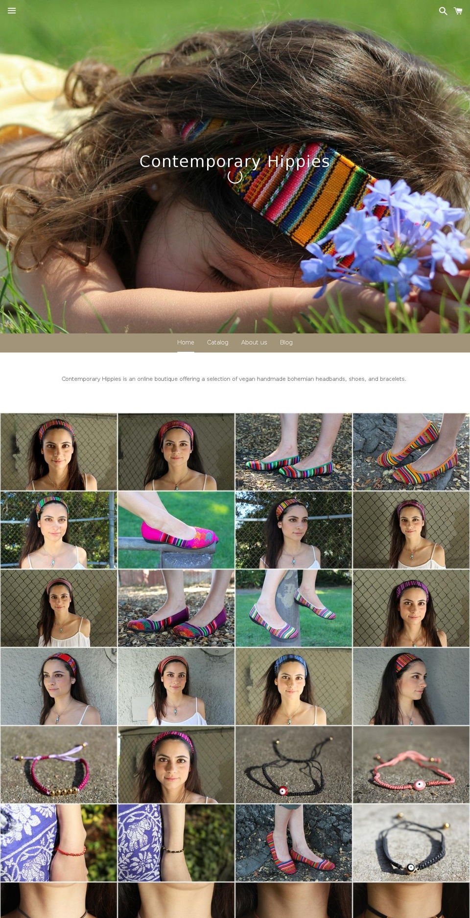 contemporaryhippies.com shopify website screenshot