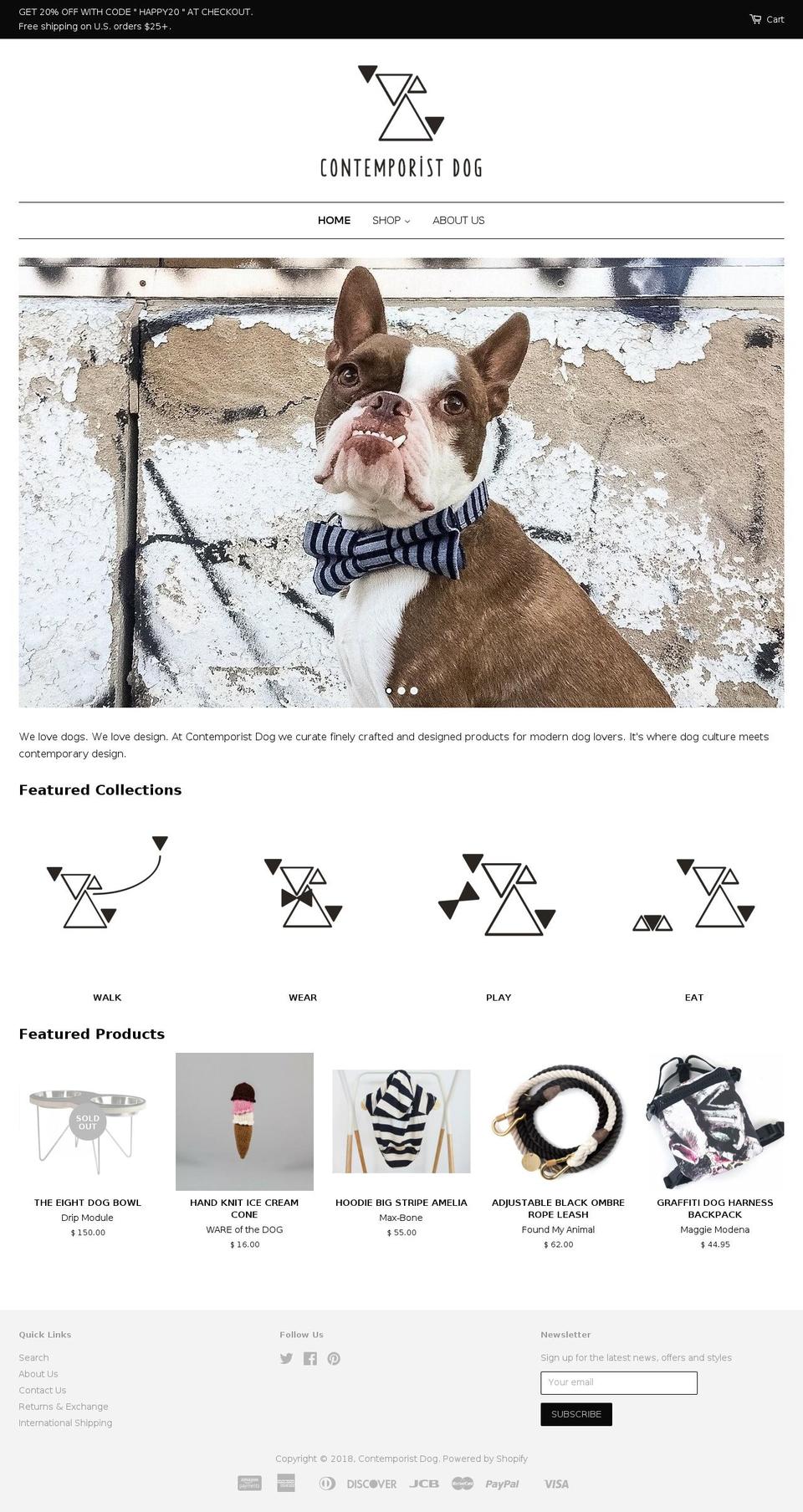 contemporistdog.com — Shopify storefront screenshot