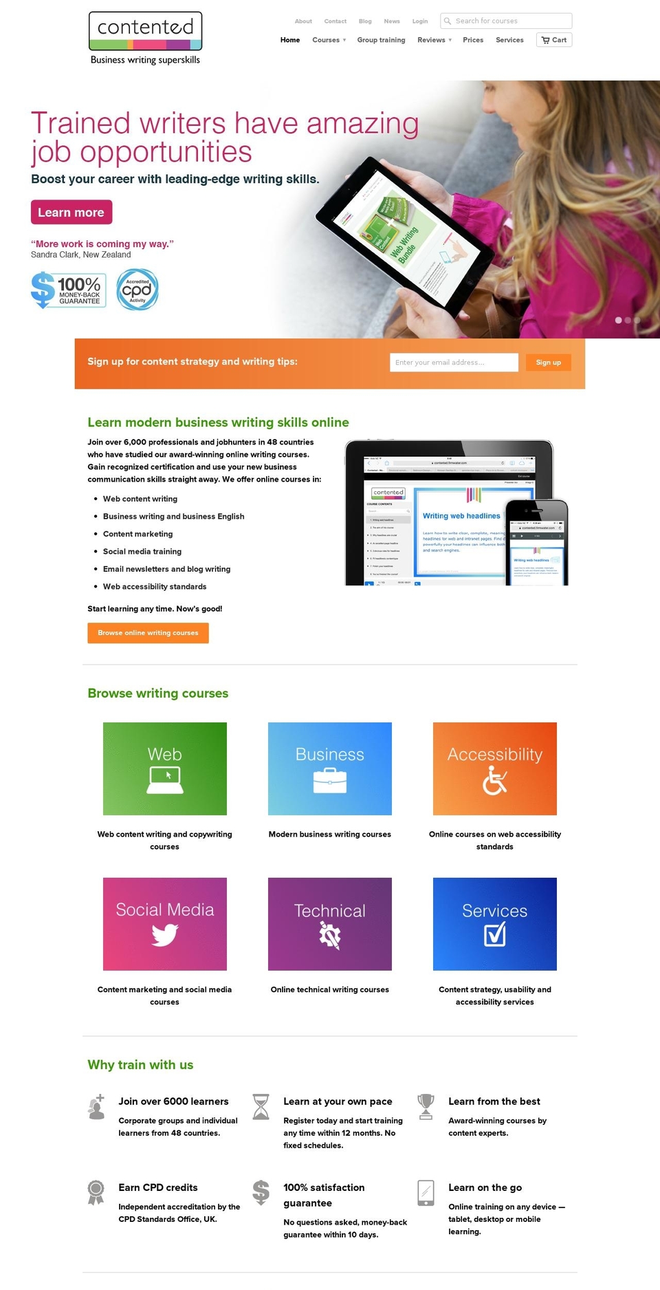 contented.in shopify website screenshot