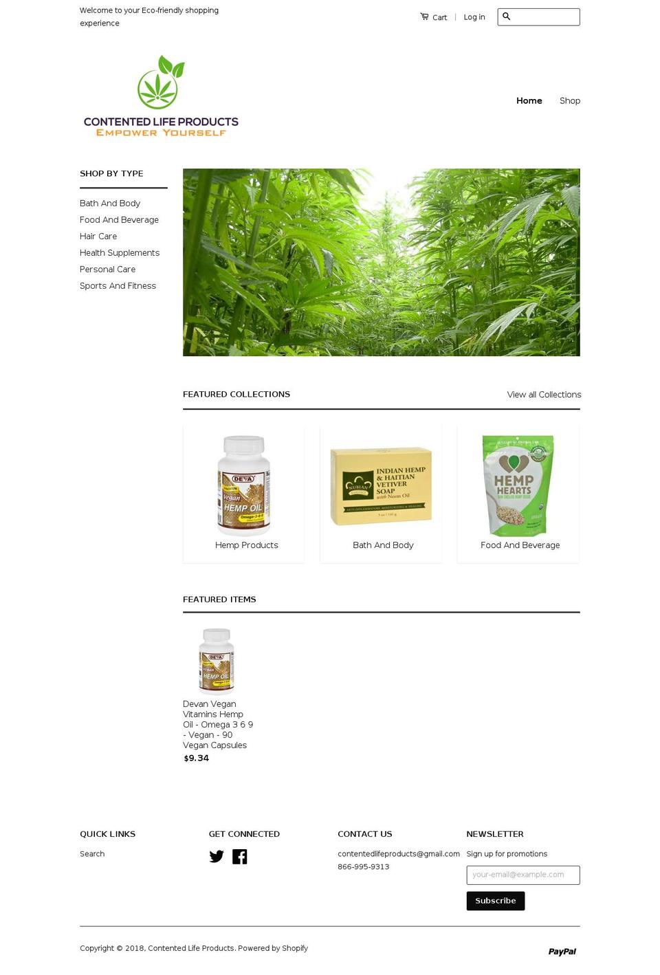 is-turnkey-theme Shopify theme site example contentedlifeproducts.com