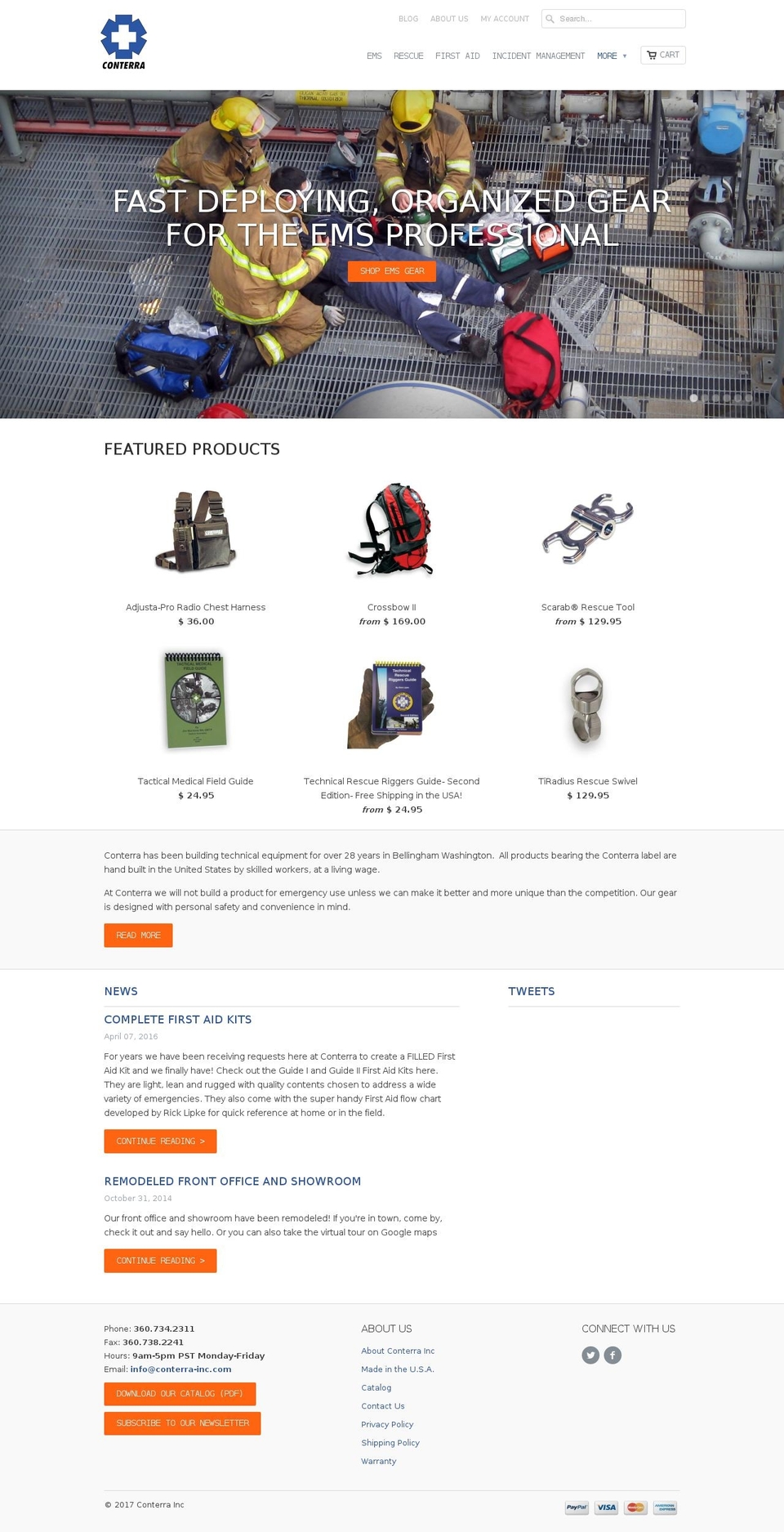 conterrainc.com shopify website screenshot