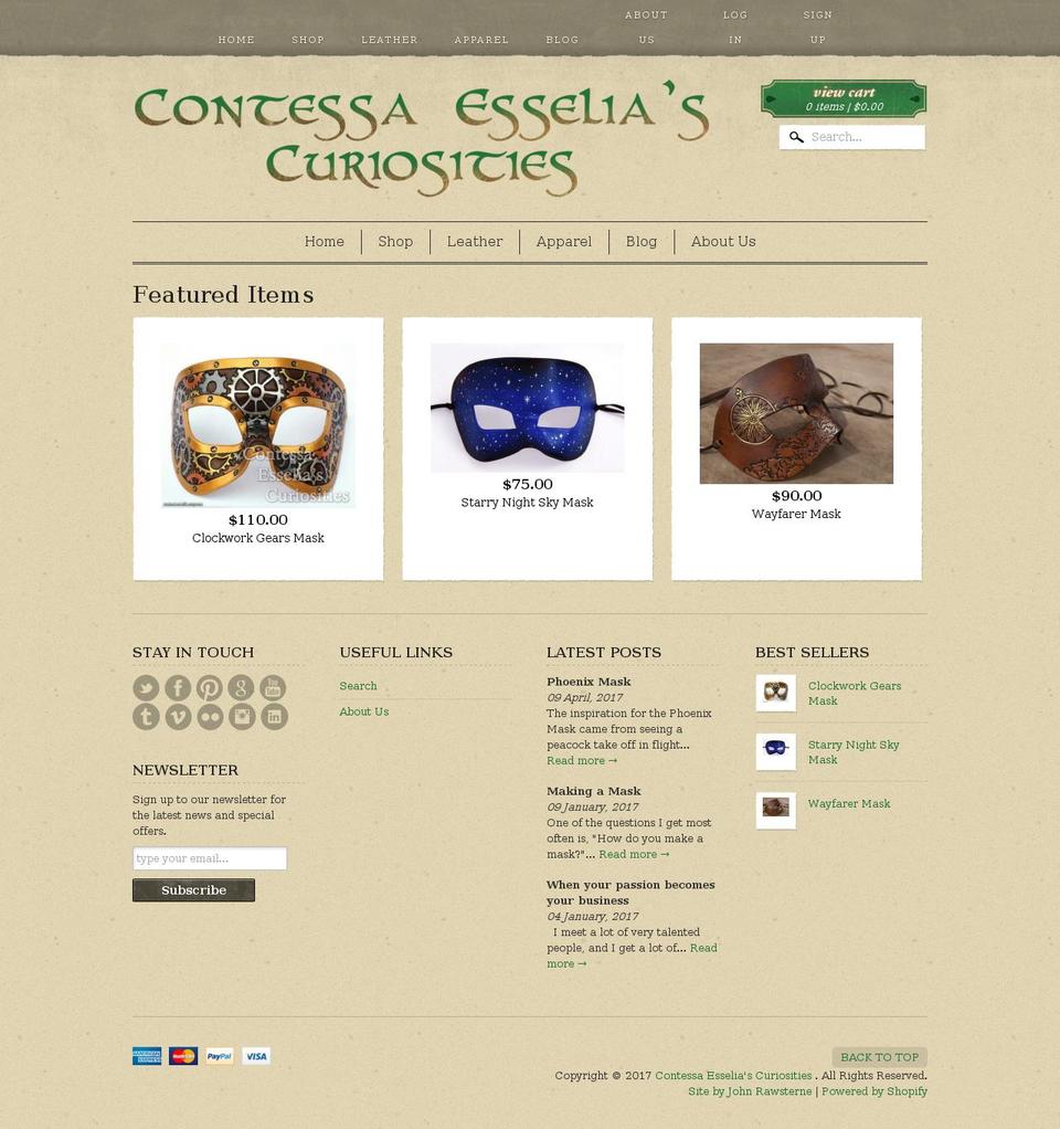 contessaesselia.com shopify website screenshot