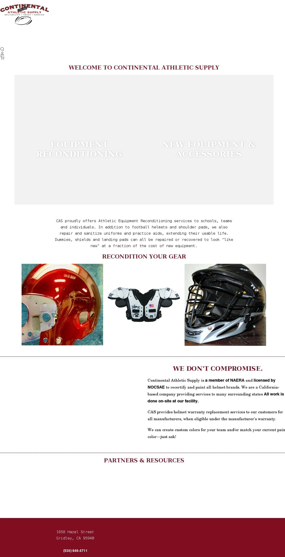 continental-athletic-supply.myshopify.com shopify website screenshot