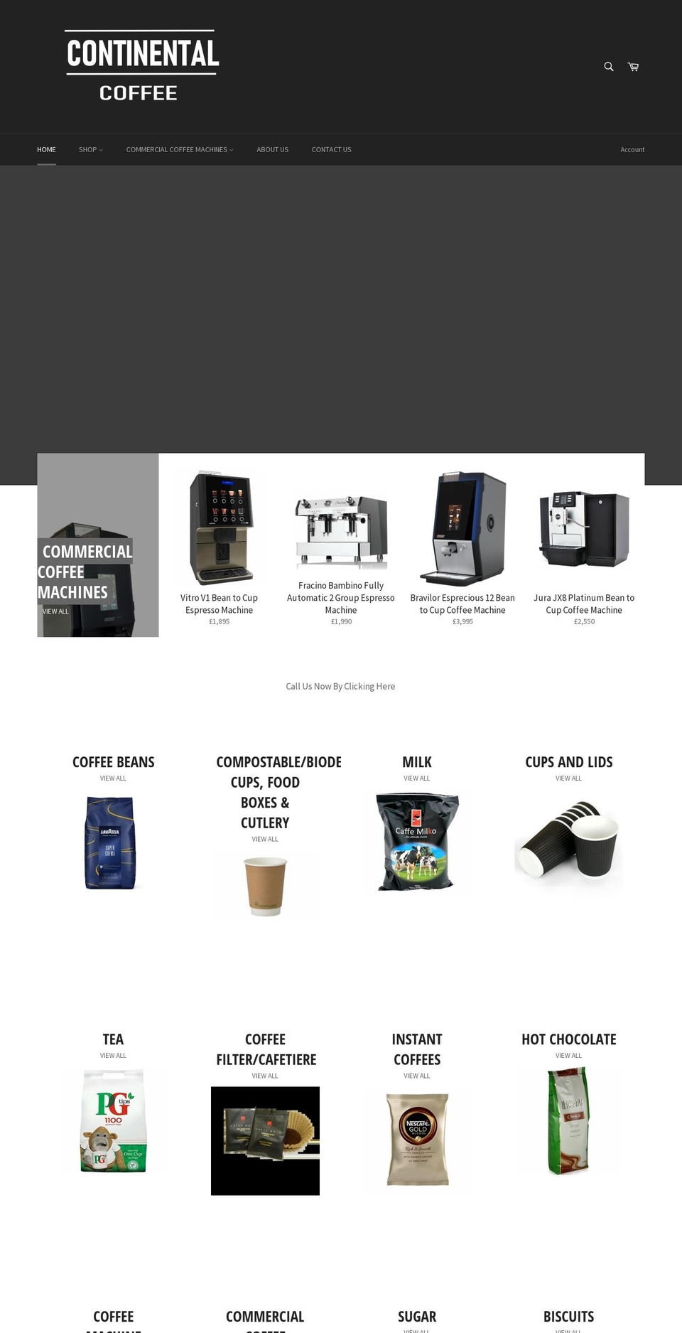 continentalcoffee.co.uk shopify website screenshot