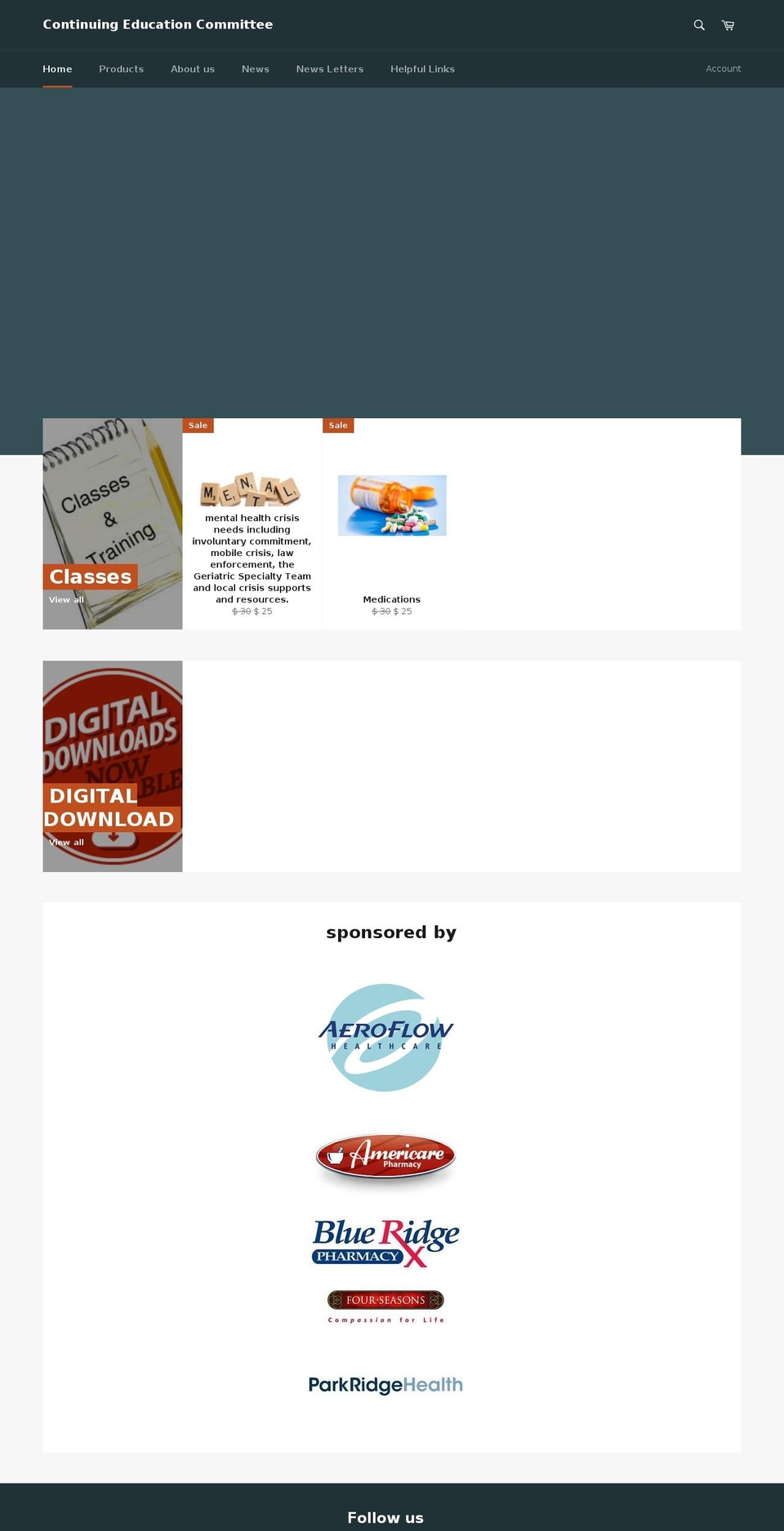 continuingeducationwnc.com — Shopify storefront screenshot