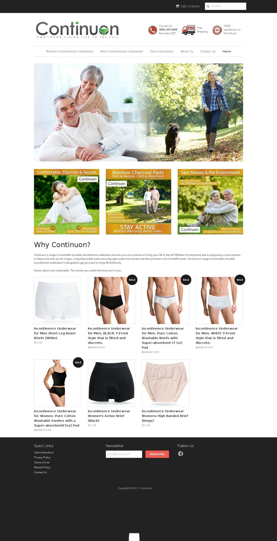 continuonliving.com shopify website screenshot