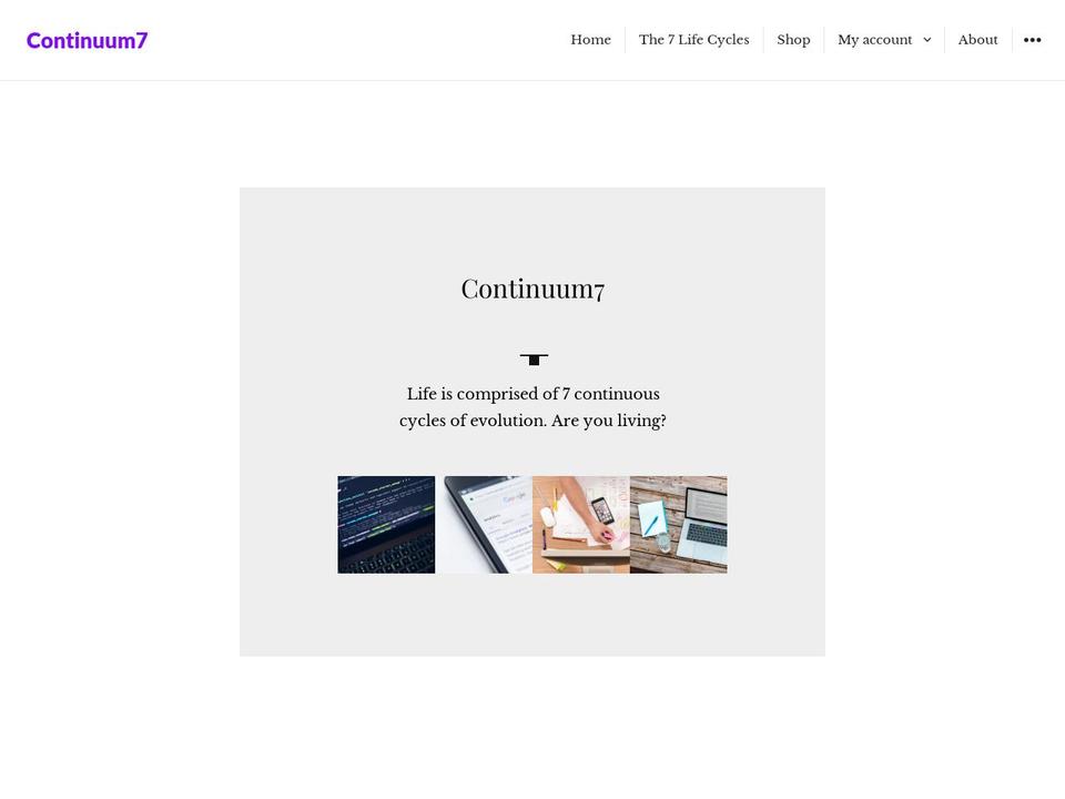 continuum7.com — Shopify storefront screenshot