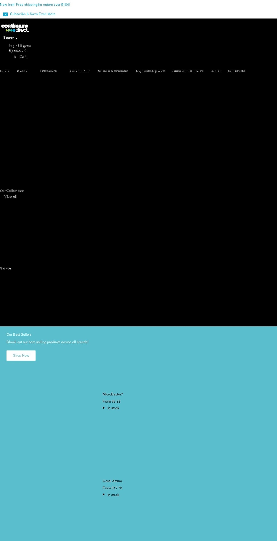 continuumdirect.com shopify website screenshot