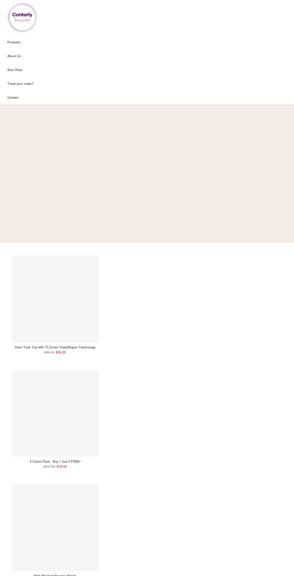 contorly.com shopify website screenshot