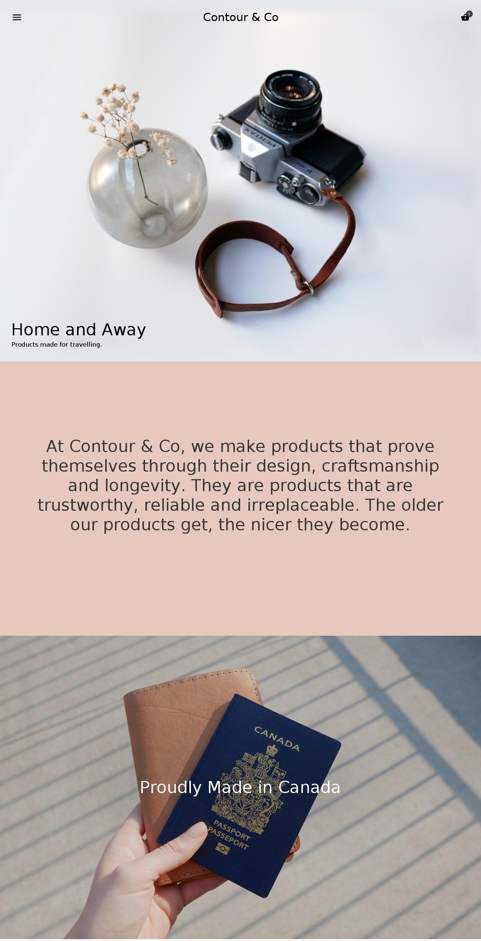 contour-co.com shopify website screenshot