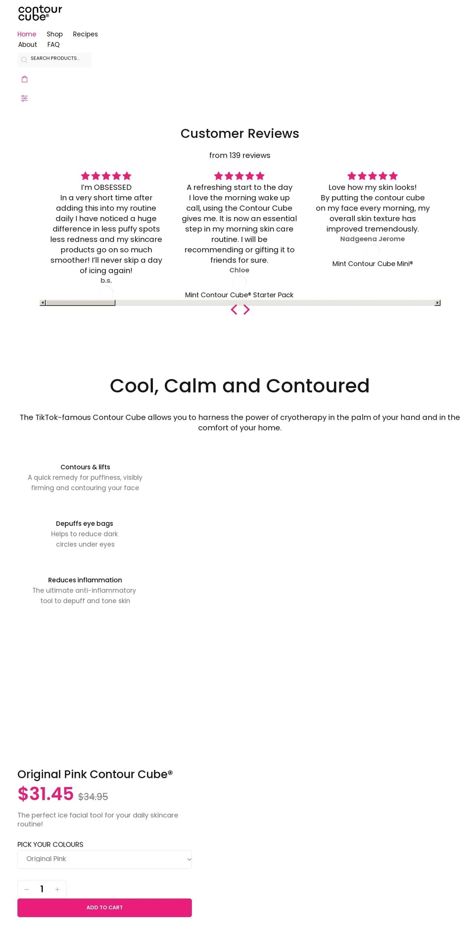 contourcube.com shopify website screenshot