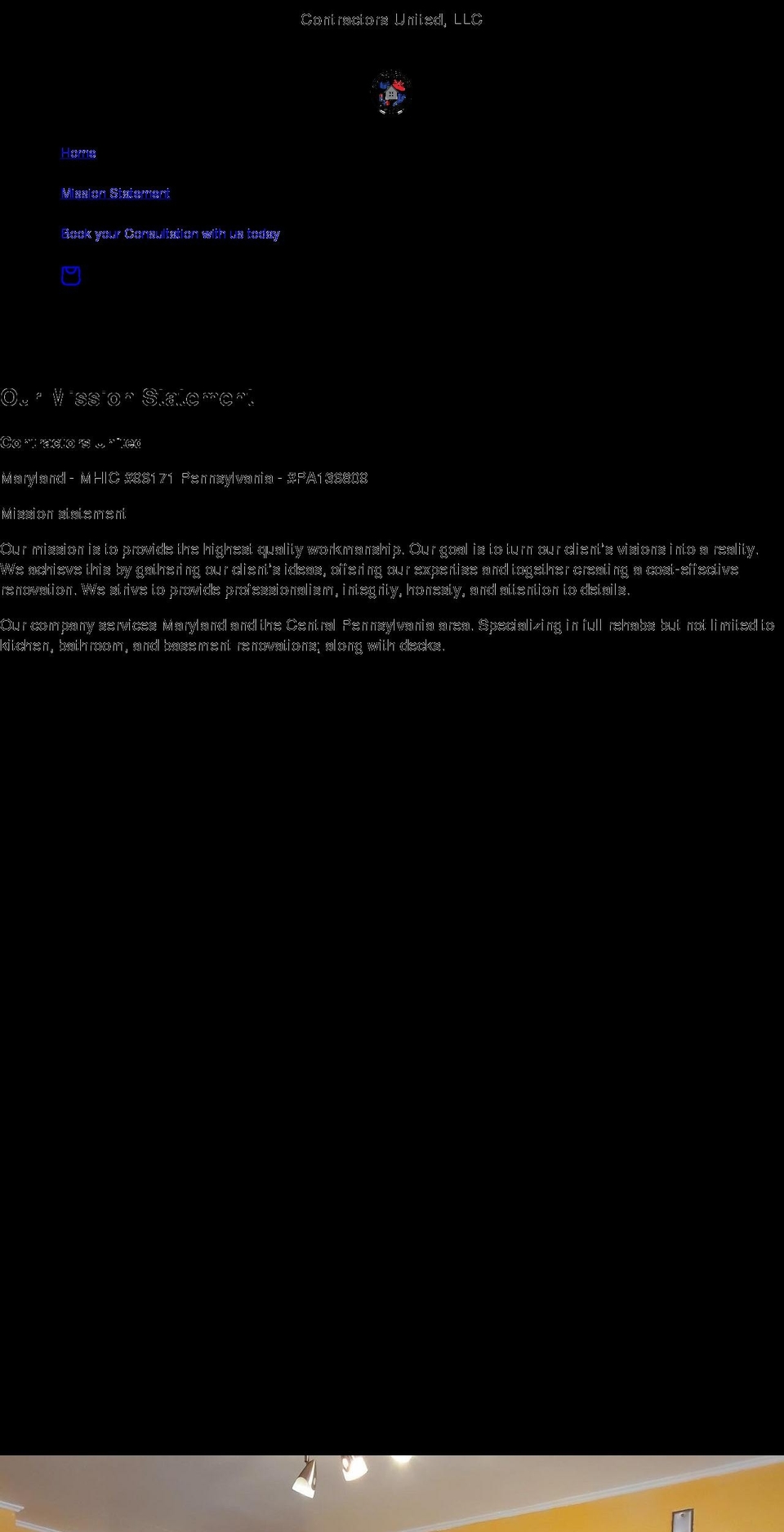 contractorsunited.net shopify website screenshot