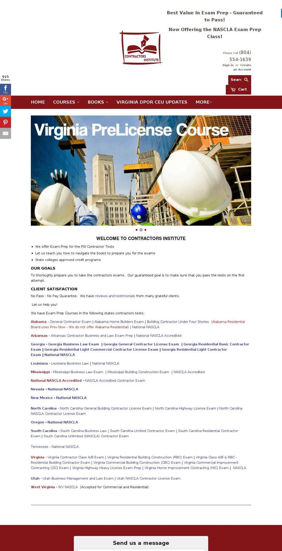 contractortrainingcenter.com shopify website screenshot