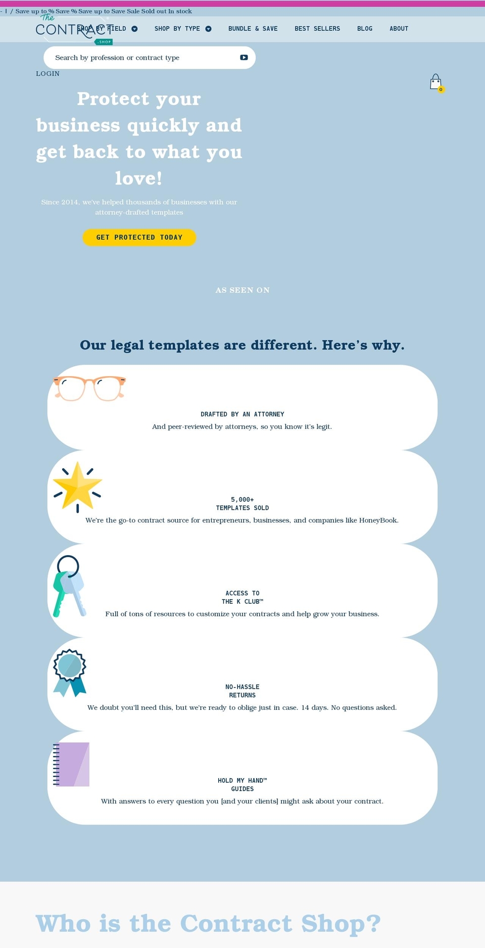 contractshop.myshopify.com shopify website screenshot