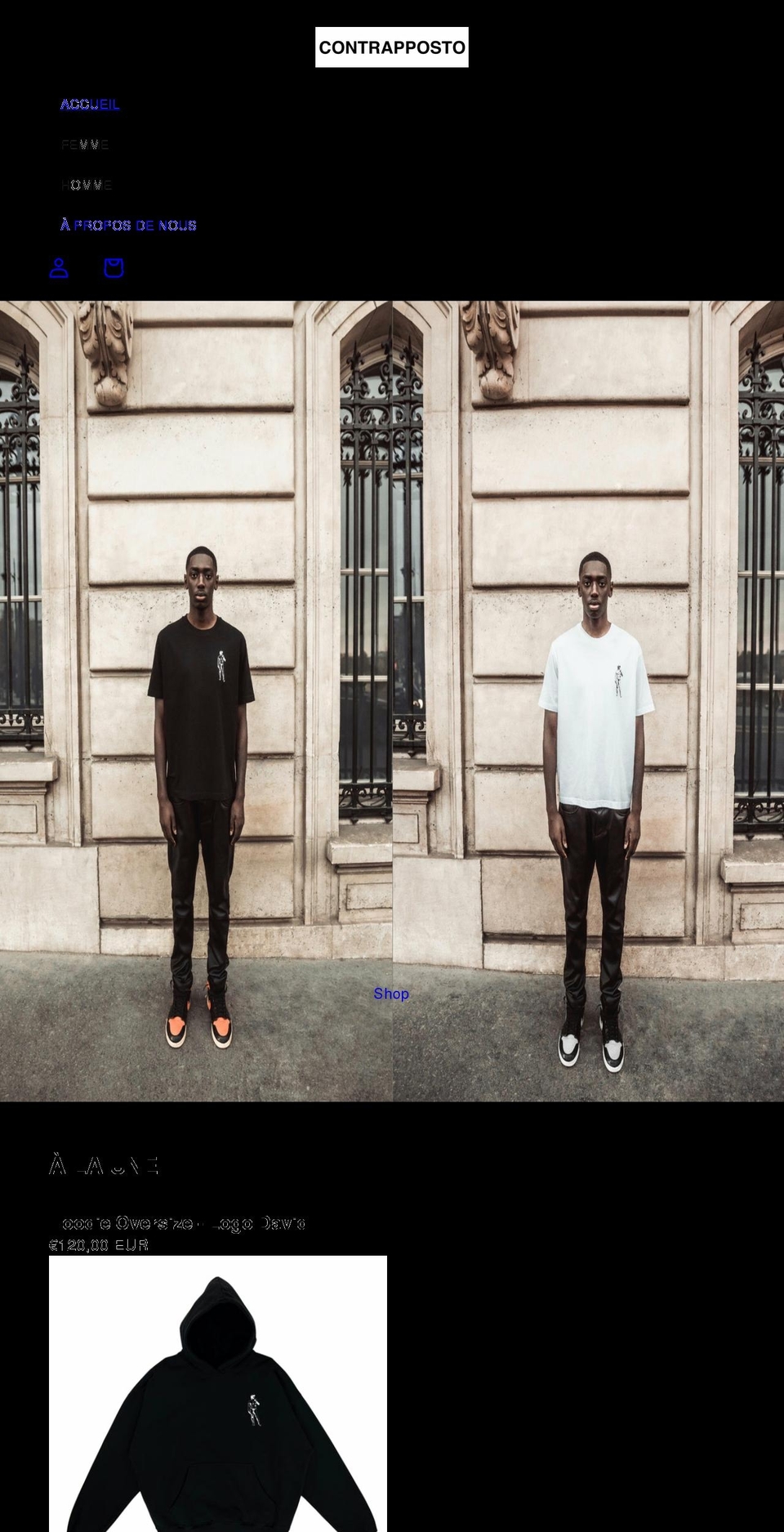 contrappostoparis.com shopify website screenshot