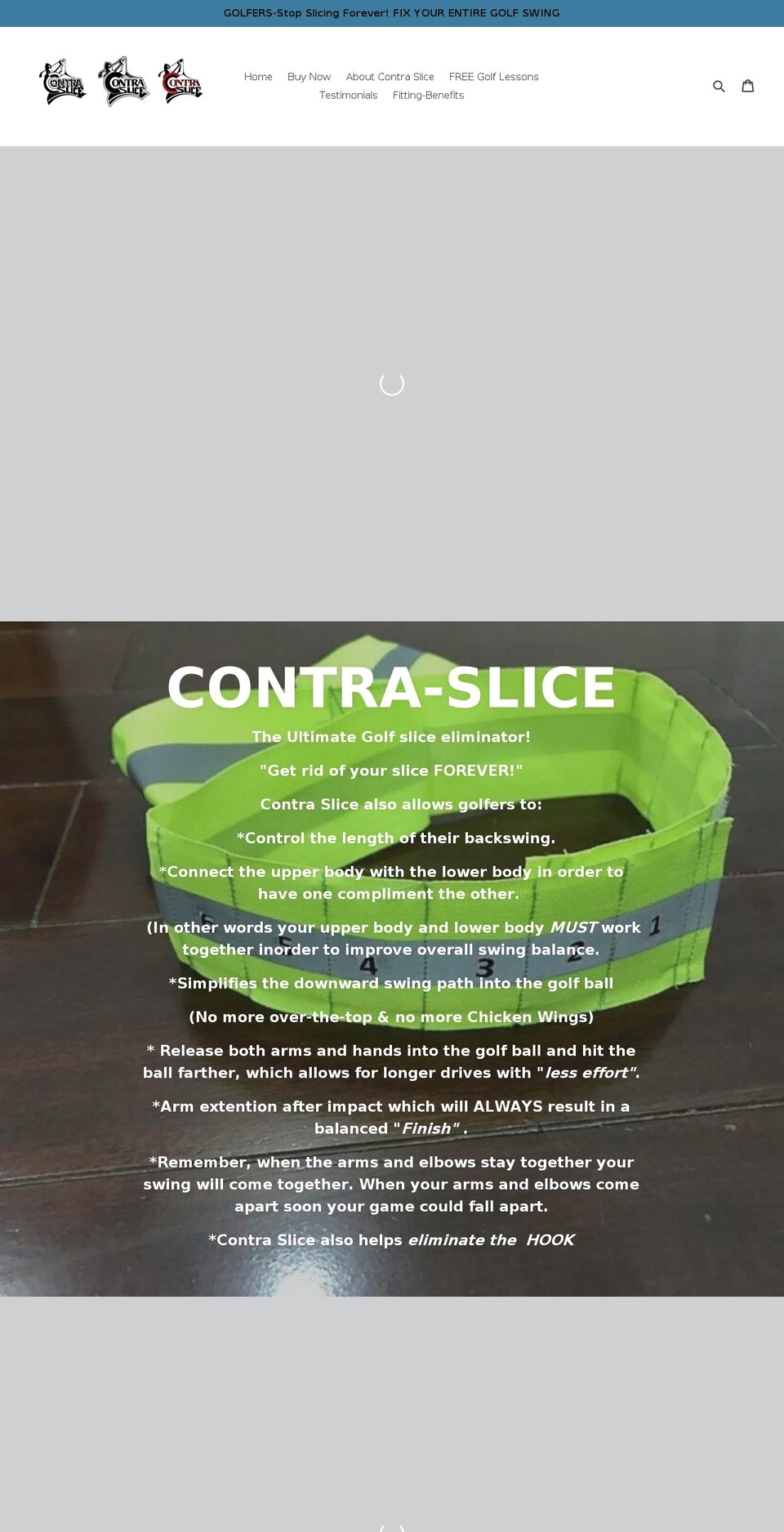 contraslice4golfers.com — Shopify storefront screenshot