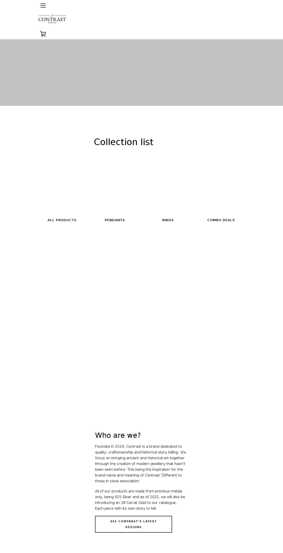 contrastjewellery.com shopify website screenshot