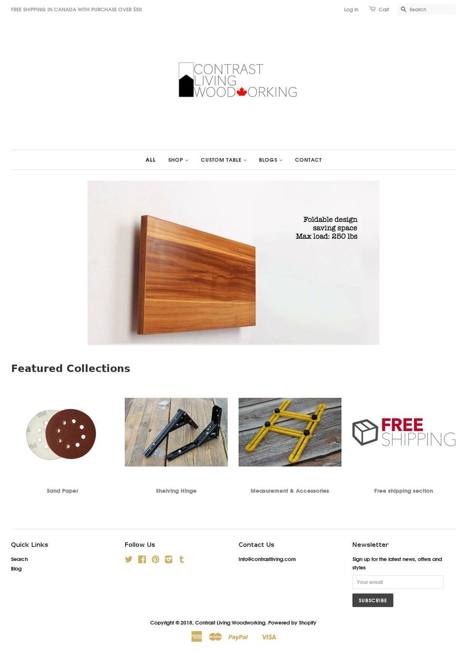 contrastliving.com shopify website screenshot