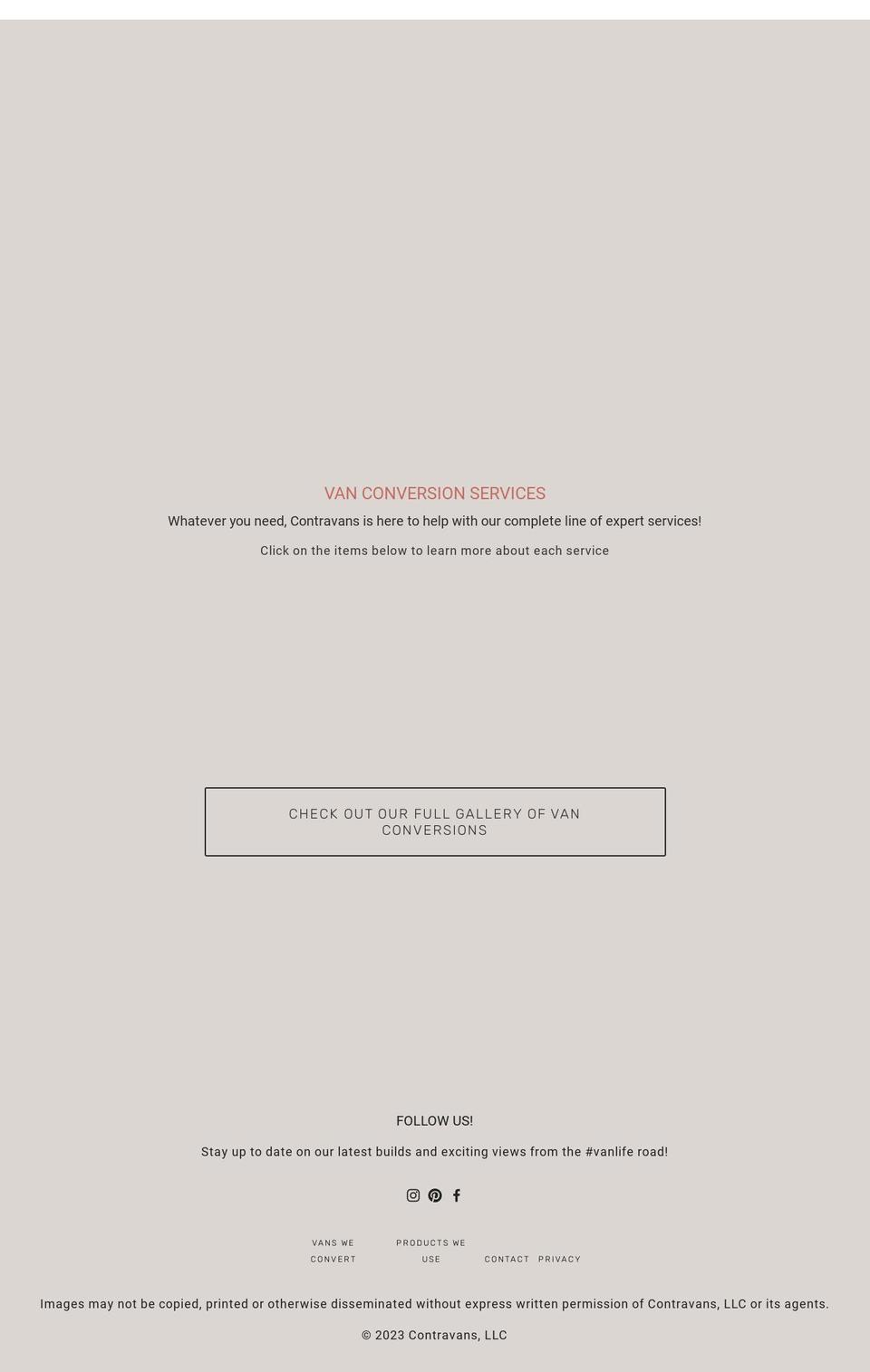 contravans.com — Shopify storefront screenshot
