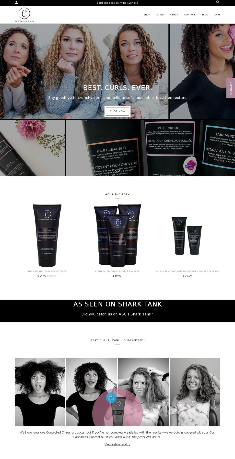 controlledchaoscuts.com — Shopify storefront screenshot