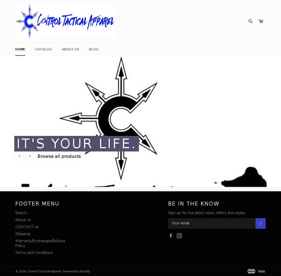 controltacticalapparel.com shopify website screenshot