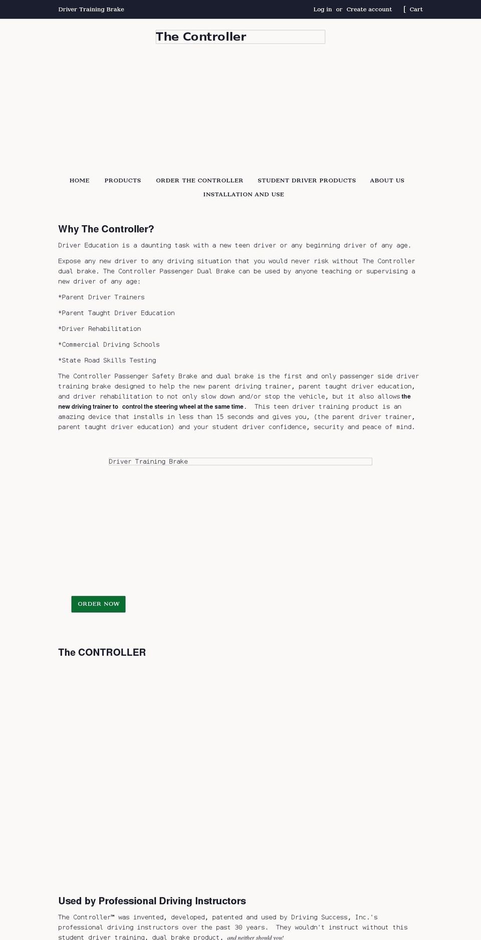controlthebrake.com shopify website screenshot