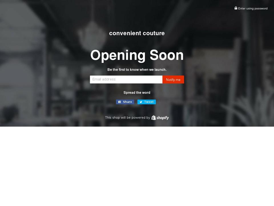 convenientcouture.com — Shopify storefront screenshot