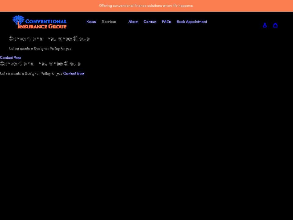 conventionalgroup.com shopify website screenshot