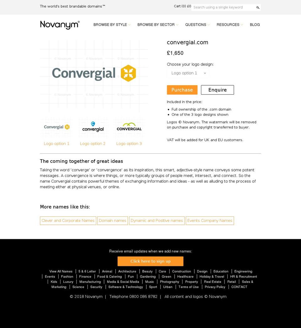 convergial.com — Shopify storefront screenshot