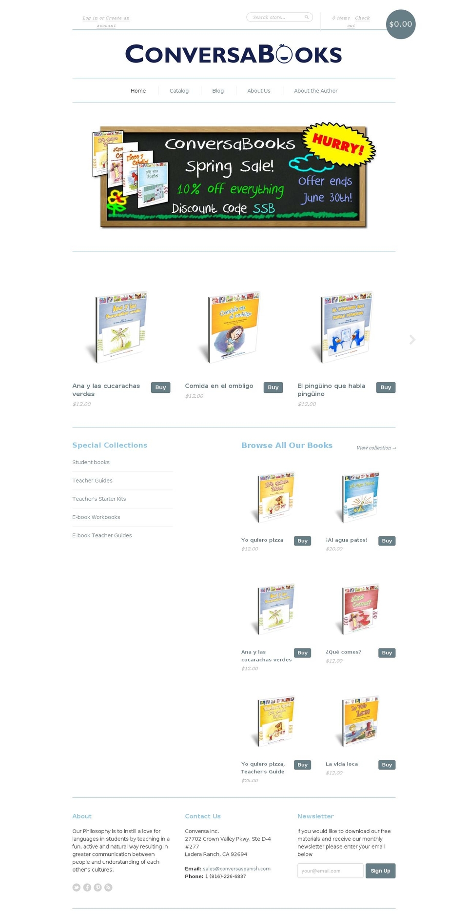 conversabooks.com shopify website screenshot