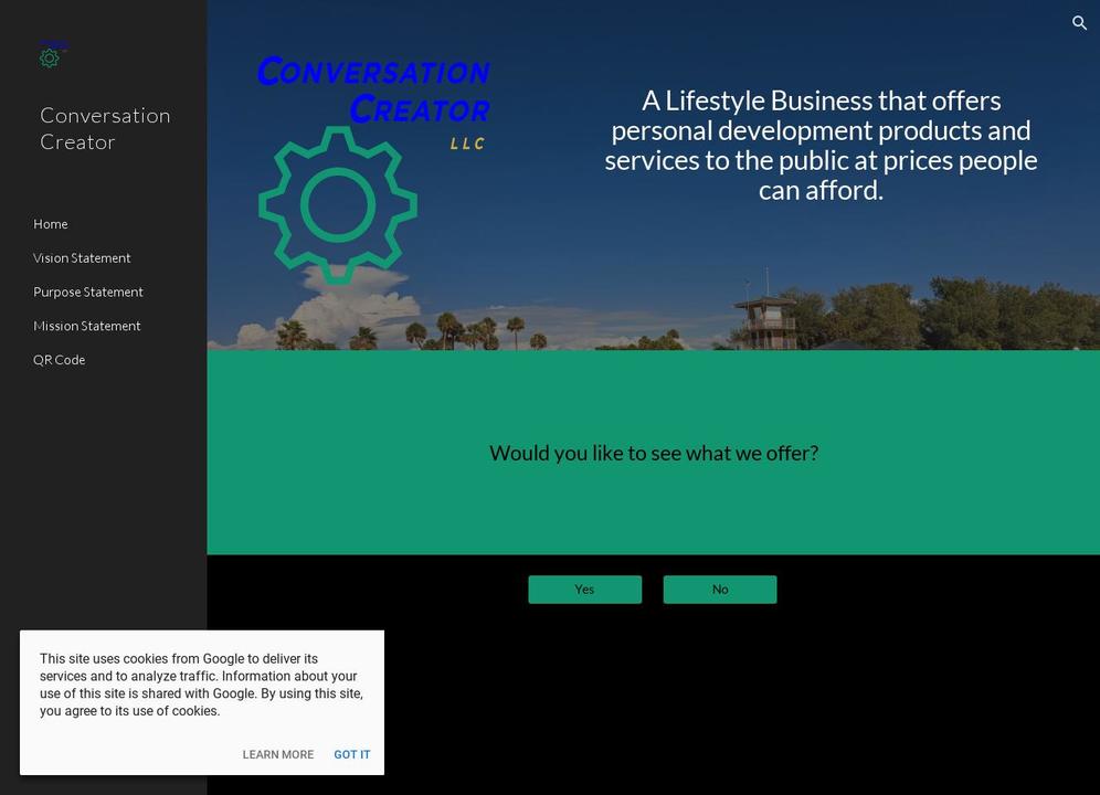 conversationcreator.com — Shopify storefront screenshot