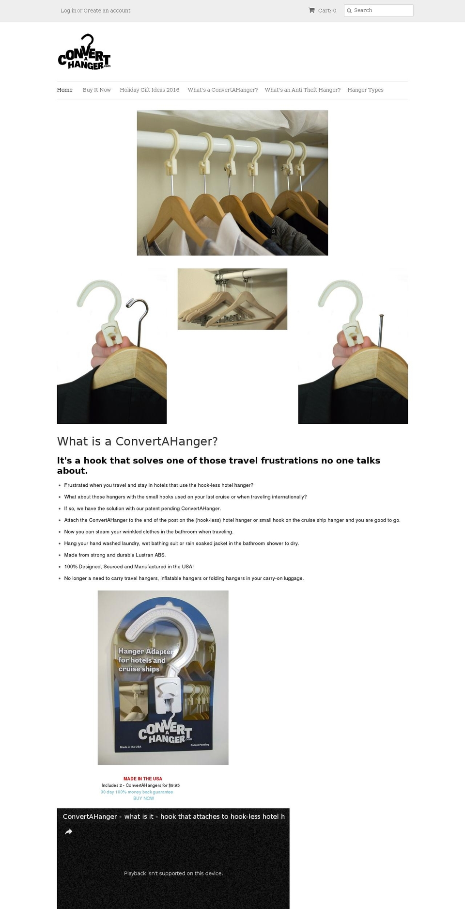 convertahanger.com shopify website screenshot