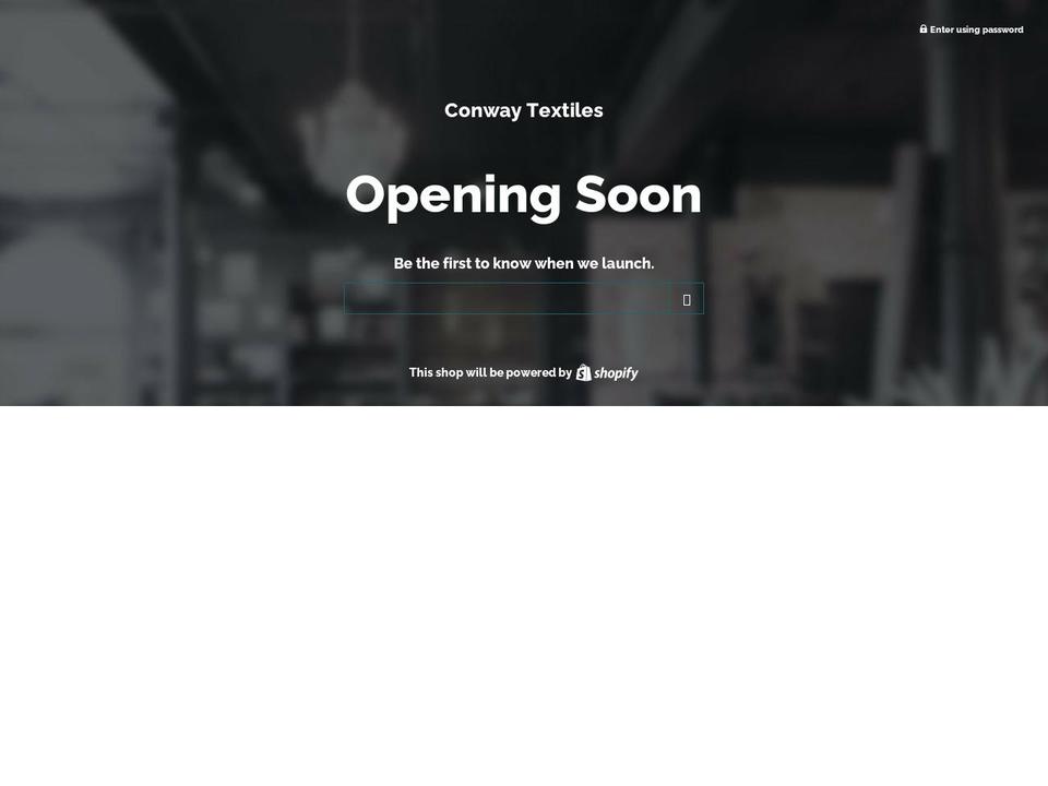 conwaytextiles.com — Shopify storefront screenshot