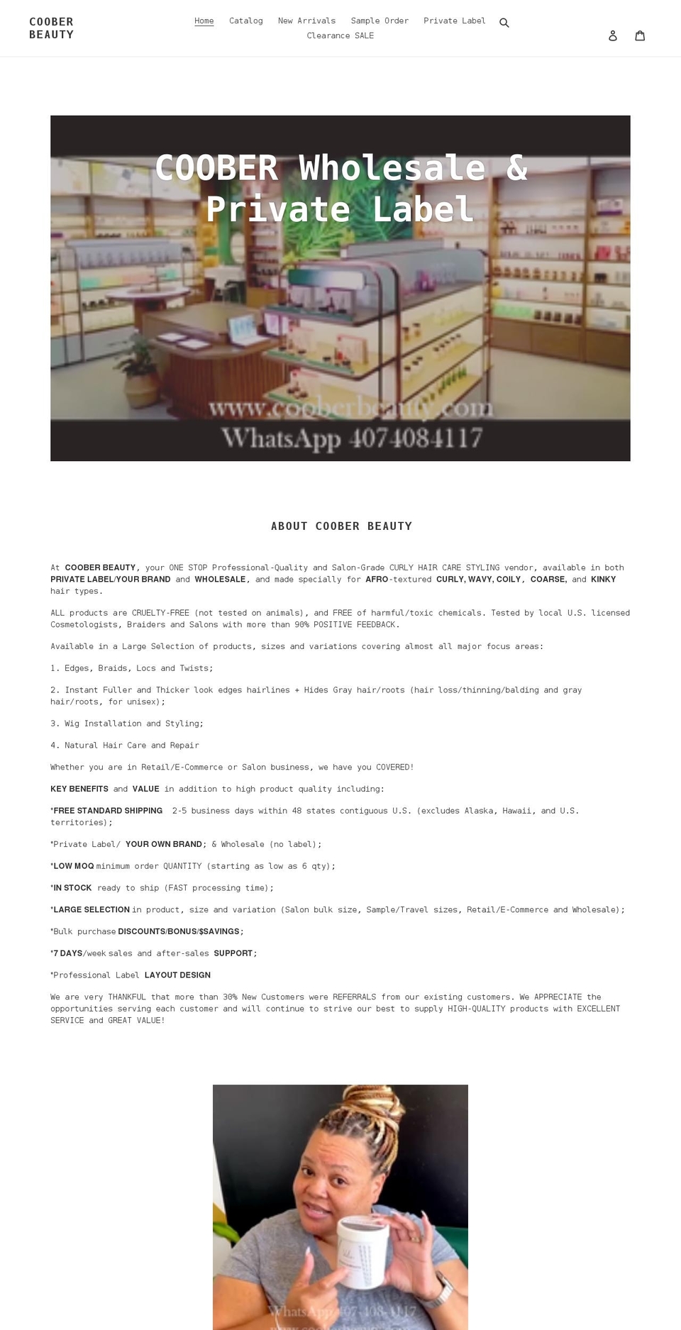 cooberbeauty.com shopify website screenshot