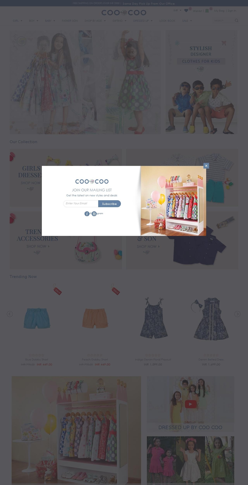 Coo Coo Shopify theme site example coocoo.co.in