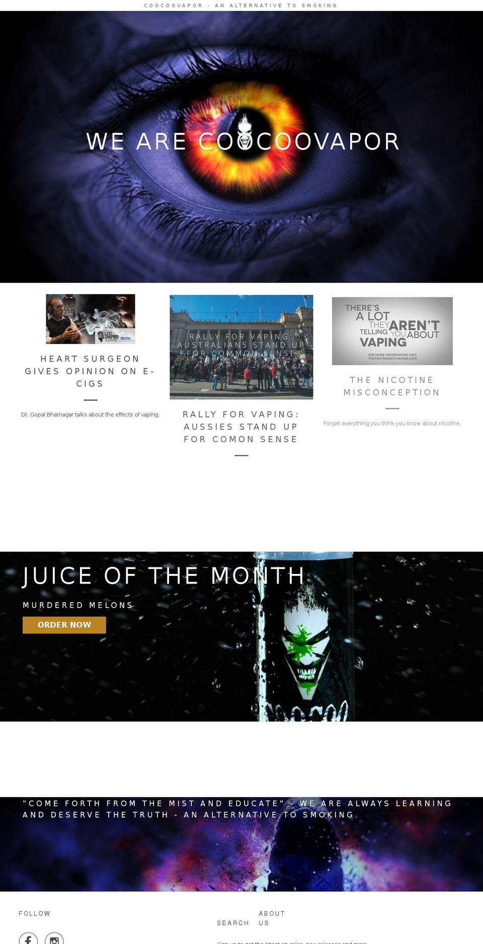 coocoovapor.com.au shopify website screenshot