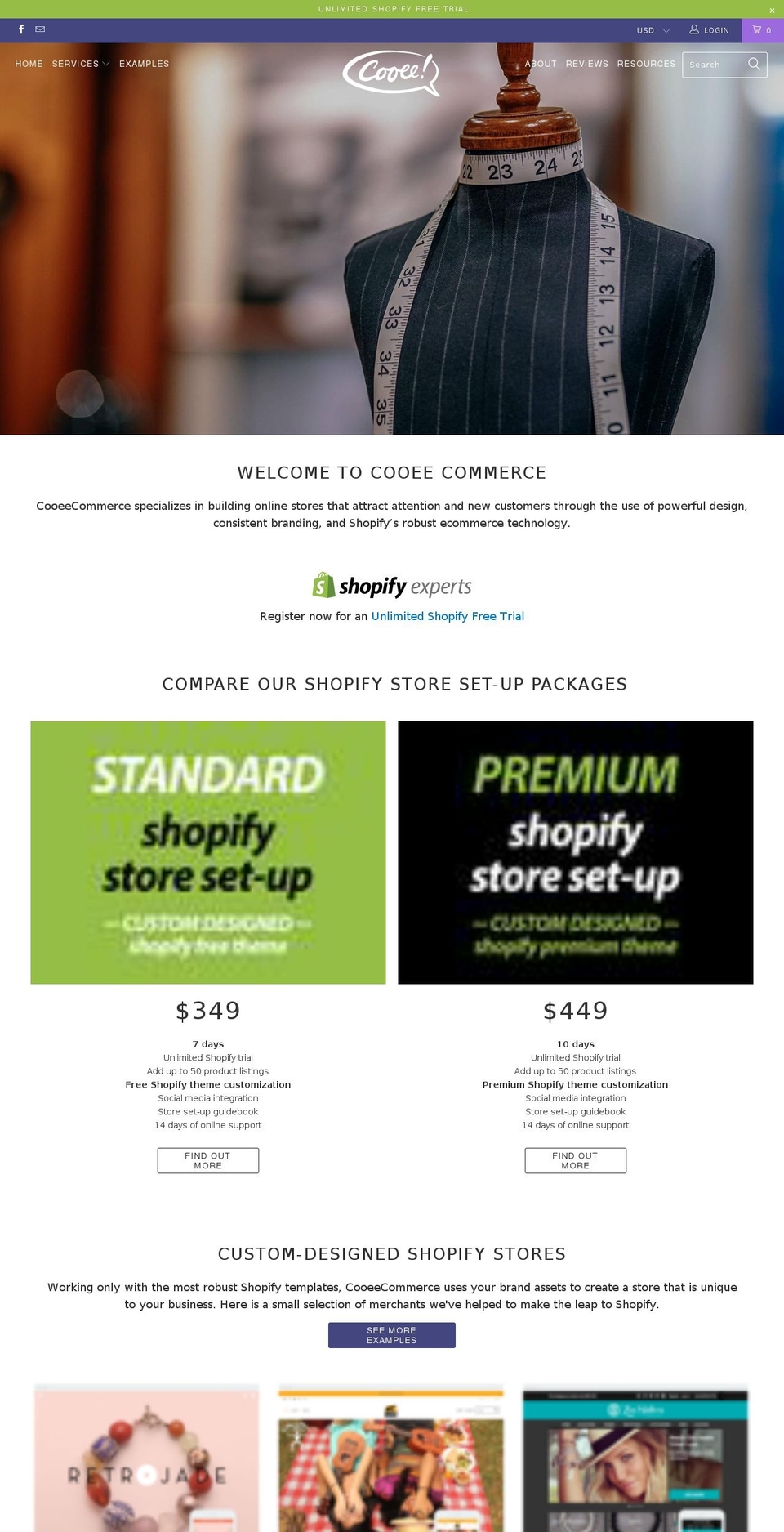 cooeecommerce.com shopify website screenshot